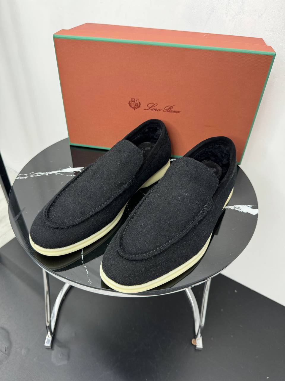 Лоферы  из натурального кашемира Loro Piana Артикул BMS-150446 Лоферы  из натурального кашемира Loro Piana Артикул BMS-150446