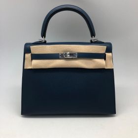 Сумка женская Hermes Kelly 25 cm,  Epsom Color Bleu De Prusse