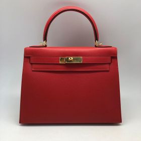 Hermes Kelly 28 cm,Epsom Color Rouge Piment