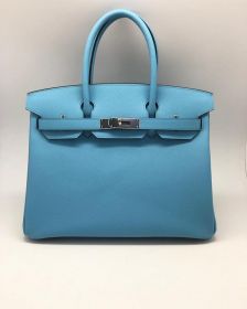  Сумка женская Birkin 30 cm, Bleu du nord  Epsom