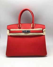 Сумка женская Hermes Birkin 30 cm, Rouge Casaque  Epsom