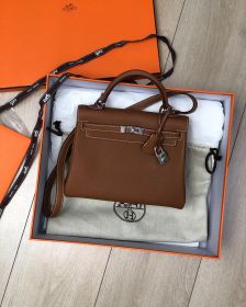 Сумка женская Hermes Kelly 25 cm Color Noisette