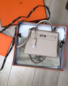 Сумка женская Hermes Kelly 25 cm  Color Craie