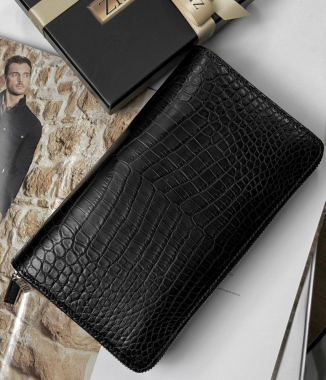 Портмоне  из натуральной кожи крокодила 