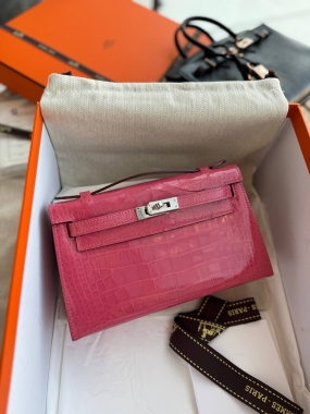 Сумка женская Kelly Pochette  Crocodile Alligator Lisse