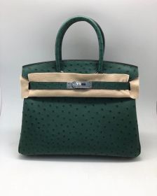 Сумка женская  BIRKIN Ostrich GHW, 30 cm