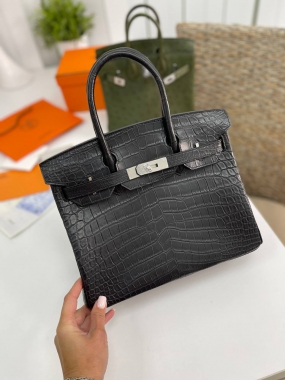 Сумка женская Birkin, 25 cm Crocodile Niloticus Mat