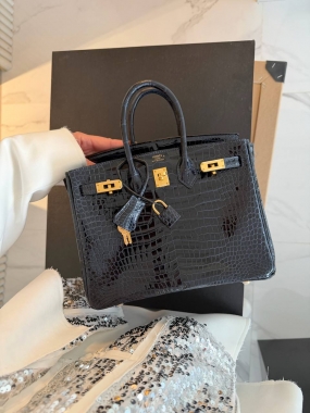 Сумка женская Birkin, 25, PGHW Crocodile Porosus