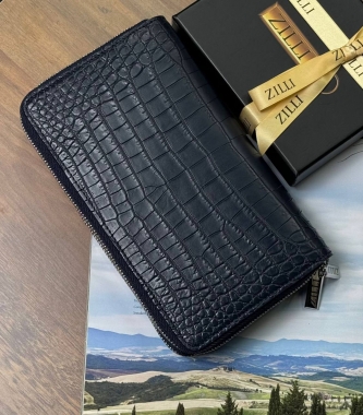Портмоне  из натуральной кожи крокодила 