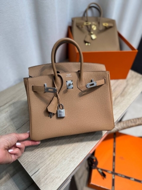 Сумка женская Birkin , 25, togo  Chai Color