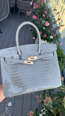 Сумка женская  Birkin, 30, GHW Crocodile Porosus