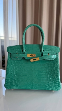  Сумка женская  Birkin, 30, GHW Crocodile Porosus