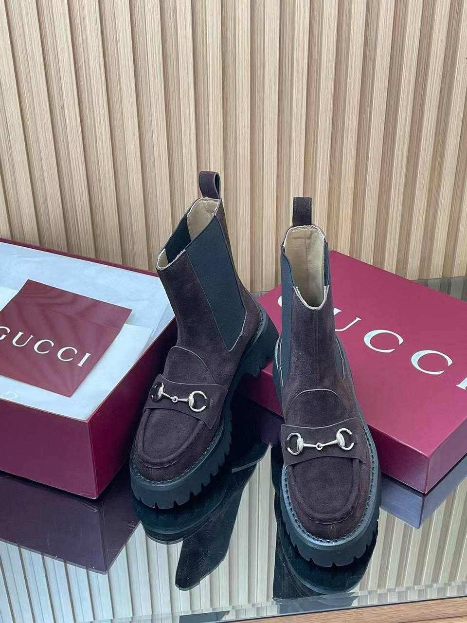 Ботинки Gucci Артикул BMS-150435 Ботинки Gucci Артикул BMS-150435